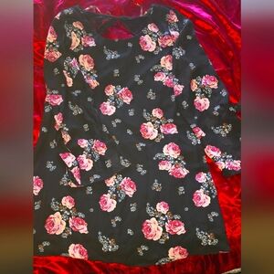 Floral Dress with butterfly sleeves.